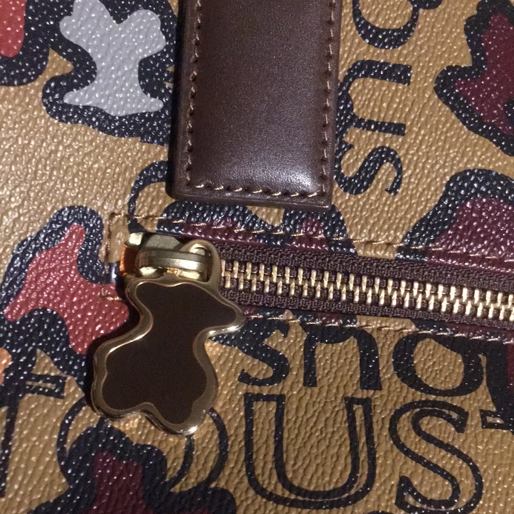 Tous medium size brown tan gray yellow hand bag - Picture 9 of 16